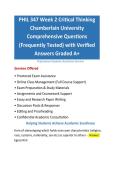 PHIL 347 Week 2 Critical Thinking Chamberlain University Comprehensive Questions &lpar;Frequently Tested&rpar; with Verified Answers Graded A&plus;