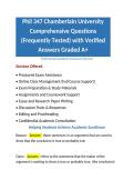 Phil 347 Chamberlain University Comprehensive Questions &lpar;Frequently Tested&rpar; with Verified Answers Graded A&plus;