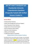 phil 347 week 3 checkpoint quiz Chamberlain University Comprehensive Questions &lpar;Frequently Tested&rpar; with Verified Answers Graded A&plus;