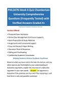 PHIL347N Week 4 Quiz Chamberlain University Comprehensive Questions &lpar;Frequently Tested&rpar; with Verified Answers Graded A&plus;