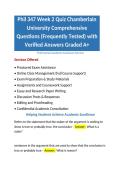Phil 347 Week 2 Quiz Chamberlain University Comprehensive Questions &lpar;Frequently Tested&rpar; with Verified Answers Graded A&plus;