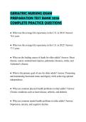 GERIATRIC AND PEDIATRIC ANESTHESIA&NewLine;PROFESSIONAL TEST BANK 2026 SOLVED&NewLine;QUESTIONS AND ANSWERS GRADED A&plus;