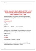 NUR631-ADVANCED HEALTH ASSESSMENT TEST 1 EXAM &NewLine;FULLY SOLVED & UPDATED &lpar;LATEST VERSION VERIFIED &NewLine;FOR ACCURACY&rpar; &vert; LATEST&excl;&excl; 2026 