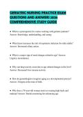 GERIATRIC AND PEDIATRIC ANESTHESIA&NewLine;CERTIFICATION EVALUATION QUESTIONS&NewLine;AND CORRECT ANSWERS 2026 STUDY&NewLine;GUIDE