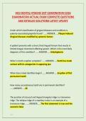 HESI DENTAL HYGIENE EXIT EXAMINATION 2026 &NewLine;EXAMINATION ACTUAL EXAM COMPLETE QUESTIONS &NewLine;AND DETAILED SOLUTIONS LATEST UPDATE 