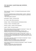 PSY 352-EXAM 1 QUESTIONS AND VERIFIED ANSWERS