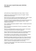 PSY 352 QUIZ 3 QUESTIONS AND VERIFIED ANSWERS