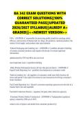 BA 342 EXAM QUESTIONS WITH &NewLine;CORRECT SOLUTIONS&vert;&vert;100&percnt; &NewLine;GUARANTEED PASS&vert;&vert;UPDATED &NewLine;2026&sol;2027 SYLLABUS&vert;&vert;ALREADY A&plus; &NewLine;GRADED&vert;&vert;<<NEWEST VERSION>> &NewLine;