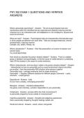 PSY 352 EXAM 1 QUESTIONS AND VERIFIED ANSWERS