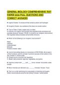 GENERAL BIOLOGY I NVCC EXAM ONE&NewLine;SCRIPT 2026 FULL ANSWERS GRADED A&plus;