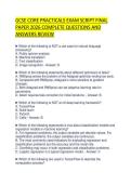 GCSE CORE PRACTICALS PRACTICE SOLUTION&NewLine;TEST PAPER 2026 TESTED QUESTIONS AND&NewLine;ACCURATE ANSWERS