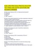 GCSE CORE PRACTICALS EXAM SCRIPT FINAL&NewLine;PAPER 2026 COMPLETE QUESTIONS AND&NewLine;ANSWERS REVIEW