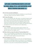 APUSH COMPREHENSIVE STUDY&NewLine;GUIDE 2026 FULL QUESTIONS AND&NewLine;SOLUTIONS GRADED A&plus;&NewLine;