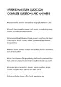 APUSH EXAM STUDY GUIDE 2026&NewLine;COMPLETE QUESTIONS AND ANSWERS&NewLine;