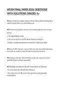 APUSH FINAL PAPER 2026 QUESTIONS&NewLine;WITH SOLUTIONS GRADED A&plus;