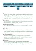 APUSH FINAL TEST 2026 QUESTIONS&NewLine;WITH CORRECT ANSWERS GRADED&NewLine;A&plus;&NewLine;