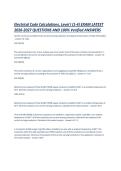 Electrical Code Calculations&comma; Level I &lpar;1-4&rpar; EXAM LATEST 2026-2027 QUESTIONS AND 100- Verified ANSWERS