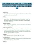 APUSH PRACTICE EXAMINATION 2026&NewLine;QUESTIONS WITH ANSWERS GRADED&NewLine;A&plus;