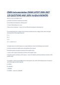 CNIM Instrumentation EXAM LATEST 2026-2027 120 QUESTIONS AND 100- Verified ANSWERS&period;