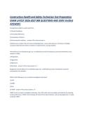 Construction Health and Safety Technician Test Preparation EXAM LATEST 2026-2027 800 QUESTIONS AND 100- Verified ANSWERS&period;