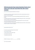 PJM Interconnection Power System Operations Practice Test 2 EXAM LATEST 2026-2027 QUESTIONS AND 100- Verified ANSWERS