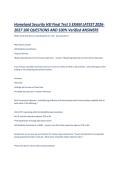 Homeland Security HSI Final Test 5 EXAM LATEST 2026-2027 100 QUESTIONS AND 100- Verified ANSWERS&period;