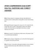 APUSH COMPREHENSIVE EXAM SCRIPT&NewLine;2026 FULL QUESTIONS AND CORRECT&NewLine;ANSWERS
