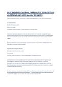NERC Reliability Test Bank EXAM LATEST 2026-2027 100 QUESTIONS AND 100- Verified ANSWERS&period;p