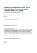 North American Electric Reliability Corporation Balancing Authority Certification EXAM LATEST 2026-2027 100 QUESTIONS AND 100- Verified ANSWERS