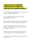 H&R BLOCK PRACTICE EXAMINATION&NewLine;2026 QUESTIONS WITH ANSWERS&NewLine;GUARANTEED TO PASS&period;