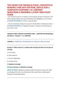 TEST BANK FOR TRANSCULTURAL CONCEPTS IN NURSING CARE &lpar;9TH EDITION&rpar; &vert; &lpar;BOYLE 2024&rpar; &vert; COMPLETE CHAPTERS 1&ndash;13 &vert; VERIFIED QUESTIONS & ANSWERS &vert; LATEST 2026 STUDY GUIDE