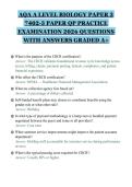AQA A LEVEL BIOLOGY PAPER 2&NewLine;7402-2 MARK SCHEME MS ACTUAL&NewLine;EXAM PAPER 2026 QUESTIONS WITH&NewLine;ANSWERS GRADED A&plus;