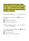 HAWAII SUBSTITUTE TEACHER COURSE&NewLine;COMPREHENSIVE EXAM SCRIPT 2026&NewLine;COMPLETE 79 QUESTIONS AND VERIFIED&NewLine;CORRECT ANSWERS PROFESSIONAL&NewLine;EDUCATOR PREPARATION RESOURCE&NewLine;GRADED A&plus;