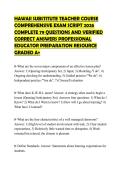 HAWAII SUBSTITUTE TEACHER COURSE&NewLine;CERTIFICATION EVALUATION TEST PAPER&NewLine;2026 FULL 79 QUESTIONS WITH VERIFIED&NewLine;ANSWERS EDUCATION TRAINING REVIEW&NewLine;MATERIAL GRADED A&plus;