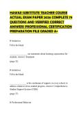 HAWAII MASSAGE ACTUAL EXAMINATION&NewLine;2026 QUESTIONS WITH SOLUTIONS&NewLine;GRADED A&plus;
