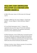 HCCA CHPC EXAMINATION 2026 ACTUAL&NewLine;QUESTIONS WITH DETAILED ANSWERS&NewLine;GRADED A&plus;