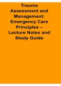 Trauma Assessment and Management Emergency Care Principles Lecture Notes and Study Guide 2026 Updated Exam Review Material
