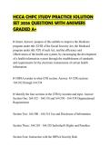 HCCA CHPC ADVANCED PRACTICE SCRIPT&NewLine;2026 REAL QUESTIONS WITH PRECISE&NewLine;SOLUTIONS GRADED A&plus;