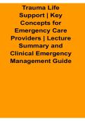 Trauma Life Support Key Concepts for Emergency Care Providers Lecture Summary and Clinical Review 2026 Updated Study Guide