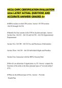 HCCA CHPC STUDY FINAL STUDY GUIDE&NewLine;2026 QUESTIONS WITH ANSWERS GRADED&NewLine;A&plus;