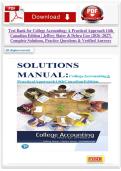 Test Bank for College Accounting&colon; A Practical Approach&comma; 14th Canadian Edition by Jeffrey Slater & Debra Goo &vert; Complete Solutions&comma; Practice Questions & Verified Answers &lpar;2026&ndash;2027&rpar;