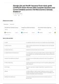 Georgia Life and Health Insurance Exam study guide COMPLETE EXAM Newest 2026 Complete Questions and Correct Detailed Answers &lpar;Verified Answers&rpar; &vert;Already Graded A&plus;