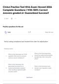 CMAA Practice Test NHA Exam Newest 2026 Complete Questions &vert; With 100&percnt; Correct Answers graded A&plus; Guaranteed Success&excl;&excl;