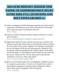AQA A-LEVEL PSYCHOLOGY PAPER 1&NewLine;INTRODUCTORY TOPICS IN&NewLine;PSYCHOLOGY FINAL TEST 2026&NewLine;QUESTIONS WITH CORRECT&NewLine;ANSWERS GRADED A&plus;&NewLine;