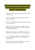 Florida Safety Officer Elaborate Exam &NewLine;Study Questions with 100&percnt; Correct &NewLine;Answers &vert; Latest Edition
