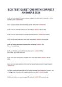 BDS TEST QUESTIONS WITH CORRECT &NewLine;ANSWERS 2026