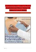 Test Bank for Bates&rsquo; Guide To Physical Examination and History Taking 13th Edition Questions and Answers &vert; Latest Update 2026 Exam Prep &vert; 100&percnt; Guarantee Pass &vert; By Lynn S&period; Bickley
