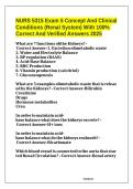 NURS 5315 Exam 5 Concept And Clinical&NewLine;Conditions &lpar;Renal System&rpar; 2025&sol;2026
