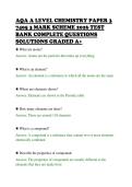AQA A LEVEL CHEMISTRY PAPER 3&NewLine;7405 3 MARK SCHEME 2026 TEST&NewLine;PAPER QUESTIONS ANSWERS&NewLine;GRADED A&plus;&NewLine;