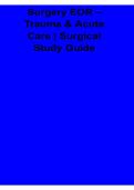 Surgery EOR Trauma and Acute Care Surgical Study Guide 2026 Updated Exam Review Material